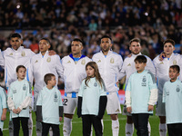 Players of Argentina during anthems before the FIFA World Cup 2026 Qualifier match between Argentina and Chile at Estadio Mas Monumental Ant...