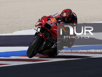 Augusto Fernandez of Spain and Red Bull GASGAS Tech3 participates in Free Practice of MotoGP of San Marino at Misano World Circuit in Misano...