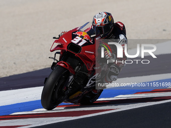 Pedro Acosta of Spain and Red Bull GASGAS Tech3 rides on track during Free Practice of MotoGP of San Marino at Misano World Circuit in Misan...