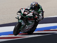 Johann Zarco of France and LCR Honda rides on track during Free Practice of MotoGP of San Marino at Misano World Circuit in Misano Adriatico...