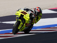 Fabio Di Giannantonio of Italy and Pertamina Enduro VR46 Racing Team rides on track during Free Practice of MotoGP Of San Marino at Misano W...