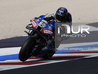 Miguel Oliveira of Portugal and Trackhouse Racing rides on track during Free Practice of MotoGP of San Marino at Misano World Circuit in Mis...