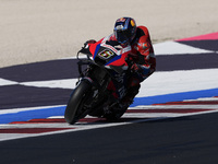 Stefan Bradl of Germany and the HRC Test Team rides on track during Free Practice of MotoGP of San Marino at Misano World Circuit in Misano...