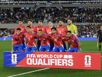 Chile players pose for the team photo before the FIFA World Cup 2026 Qualifier between Argentina and Chile at Estadio Mas Monumental Antonio...