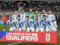 Argentina players pose for the team photo before the FIFA World Cup 2026 Qualifier between Argentina and Chile at Estadio Mas Monumental Ant...