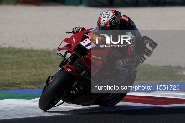 Pedro Acosta of Spain and Red Bull GASGAS Tech3 participates in Free Practice of MotoGP of San Marino at Misano World Circuit in Misano Adri...