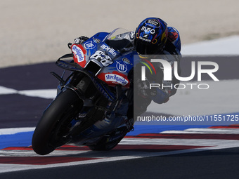 Miguel Oliveira of Portugal and Trackhouse Racing rides on track during Free Practice of MotoGP of San Marino at Misano World Circuit in Mis...