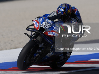 Miguel Oliveira of Portugal and Trackhouse Racing rides on track during Free Practice of MotoGP of San Marino at Misano World Circuit in Mis...