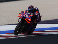 Jorge Martin of Spain and Prima Pramac Racing rides on track during Free Practice of MotoGP Of San Marino at Misano World Circuit in Misano...