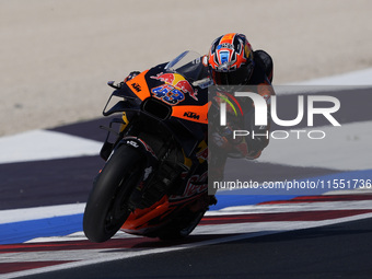 Jack Miller of Australia and Red Bull KTM Factory Racing rides on track during Free Practice of MotoGP Of San Marino at Misano World Circuit...