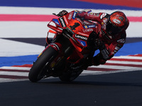 Francesco Bagnaia of Italy and Ducati Lenovo Team rides on track during Free Practice of MotoGP of San Marino at Misano World Circuit in Mis...