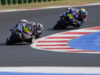 Xavi Cardelus of Andorra and Fantic Racing rides on track during Moto2 Free Practice of MotoGP of San Marino at Misano World Circuit in Misa...