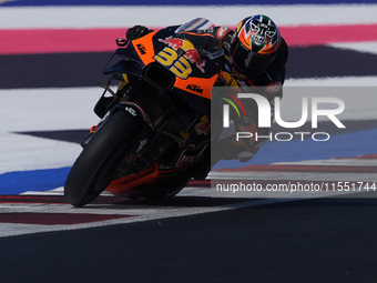 Brad Binder of South Africa and Red Bull KTM Factory Racing rides on track during Free Practice of MotoGP of San Marino at Misano World Circ...