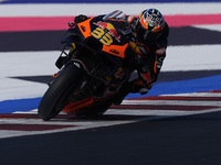 Brad Binder of South Africa and Red Bull KTM Factory Racing rides on track during Free Practice of MotoGP of San Marino at Misano World Circ...