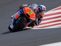 Sergio Garcia of Spain and MT Helmets - MSI rides on track during Moto2 Free Practice of MotoGP Of San Marino at Misano World Circuit in Mis...