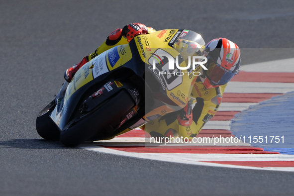 Mattia Pasini of Italy and Team Ciatti Boscoscuro rides on track during Moto2 Free Practice of MotoGP Of San Marino at Misano World Circuit...