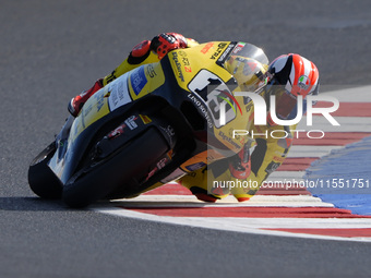 Mattia Pasini of Italy and Team Ciatti Boscoscuro rides on track during Moto2 Free Practice of MotoGP Of San Marino at Misano World Circuit...