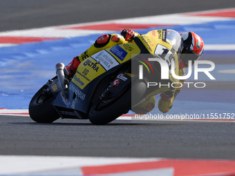 Mattia Pasini of Italy and Team Ciatti Boscoscuro rides on track during Moto2 Free Practice of MotoGP Of San Marino at Misano World Circuit...