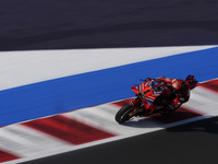 Francesco Bagnaia of Italy and Ducati Lenovo Team rides on track during Free Practice of MotoGP of San Marino at Misano World Circuit in Mis...