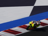 Marco Bezzecchi of Italy and Pertamina Enduro VR46 Racing Team rides on track during Free Practice of MotoGP Of San Marino at Misano World C...