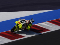 Marco Bezzecchi of Italy and Pertamina Enduro VR46 Racing Team rides on track during Free Practice of MotoGP Of San Marino at Misano World C...