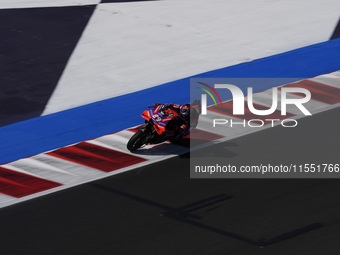 Jorge Martin of Spain and Prima Pramac Racing rides on track during Free Practice of MotoGP Of San Marino at Misano World Circuit in Misano...