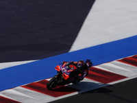 Jorge Martin of Spain and Prima Pramac Racing rides on track during Free Practice of MotoGP Of San Marino at Misano World Circuit in Misano...