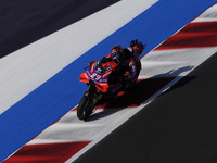 Jorge Martin of Spain and Prima Pramac Racing rides on track during Free Practice of MotoGP Of San Marino at Misano World Circuit in Misano...