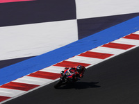 Stefan Bradl of Germany and the HRC Test Team rides on track during Free Practice of MotoGP of San Marino at Misano World Circuit in Misano...