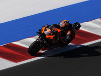 Jack Miller of Australia and Red Bull KTM Factory Racing rides on track during Free Practice of MotoGP Of San Marino at Misano World Circuit...