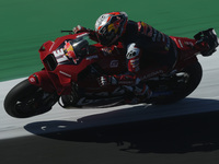 Pedro Acosta of Spain and Red Bull GASGAS Tech3 rides on track during Free Practice of MotoGP of San Marino at Misano World Circuit in Misan...