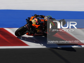 Brad Binder of South Africa and Red Bull KTM Factory Racing rides on track during Free Practice of MotoGP of San Marino at Misano World Circ...