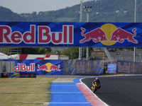 Tony Arbolino of Italy and the ELF Marc VDS Racing Team rides on track during Moto2 Free Practice of MotoGP Of San Marino at Misano World Ci...