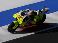 Marco Bezzecchi of Italy and Pertamina Enduro VR46 Racing Team rides on track during Free Practice of MotoGP Of San Marino at Misano World C...