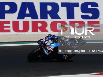 Miguel Oliveira of Portugal and Trackhouse Racing rides on track during Free Practice of MotoGP of San Marino at Misano World Circuit in Mis...