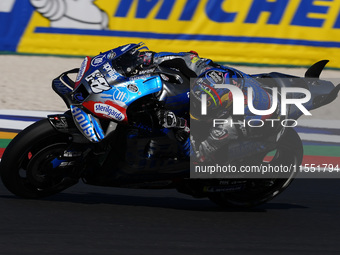 Miguel Oliveira of Portugal and Trackhouse Racing rides on track during Free Practice of MotoGP of San Marino at Misano World Circuit in Mis...