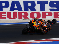 Pol Espargaro of Spain and Red Bull KTM Factory Racing rides on track during Free Practice of MotoGP of San Marino at Misano World Circuit i...