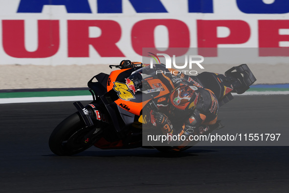 Pol Espargaro of Spain and Red Bull KTM Factory Racing rides on track during Free Practice of MotoGP of San Marino at Misano World Circuit i...