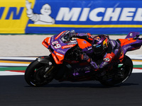 Jorge Martin of Spain and Prima Pramac Racing rides on track during Free Practice of MotoGP Of San Marino at Misano World Circuit in Misano...