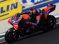 Jorge Martin of Spain and Prima Pramac Racing rides on track during Free Practice of MotoGP Of San Marino at Misano World Circuit in Misano...