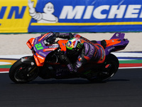 Franco Morbidelli of Italy and Prima Pramac Racing rides on track during Free Practice of MotoGP of San Marino at Misano World Circuit in Mi...