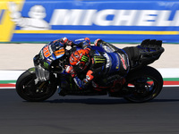 Fabio Quartararo of France and Monster Energy Yamaha MotoGP rides on track during Free Practice of MotoGP of San Marino at Misano World Circ...