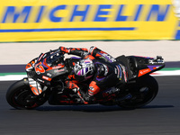 Maverick Vinales of Spain and Aprilia Racing rides on track during Free Practice of MotoGP of San Marino at Misano World Circuit in Misano A...