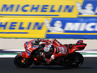 Enea Bastianini of Italy and Ducati Lenovo Team rides on track during Free Practice of MotoGP of San Marino at Misano World Circuit in Misan...