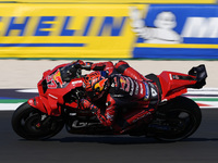 Augusto Fernandez of Spain and Red Bull GASGAS Tech3 rides on track during Free Practice of MotoGP of San Marino at Misano World Circuit in...