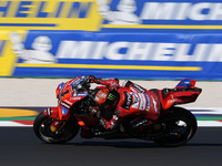 Francesco Bagnaia of Italy and Ducati Lenovo Team rides on track during Free Practice of MotoGP of San Marino at Misano World Circuit in Mis...