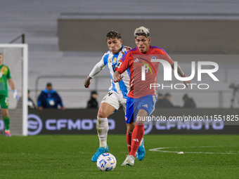 Carlos Palacios of Chile and Enzo Fernandez of Argentina are in action during the FIFA World Cup 2026 Qualifier match between Argentina and...