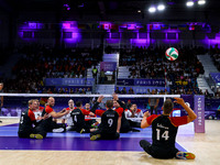 A detailed view of the Men's Sitting Volleyball Bronze Medal Match on day nine of the Paris 2024 Summer Paralympic Games at North Paris Aren...