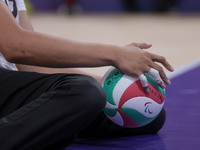 A detailed view of the Men's Sitting Volleyball Bronze Medal Match on day nine of the Paris 2024 Summer Paralympic Games at North Paris Aren...