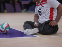 A detailed view of the Men's Sitting Volleyball Bronze Medal Match on day nine of the Paris 2024 Summer Paralympic Games at North Paris Aren...